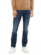 Spodnie męskie - TOM TAILOR JEANSY MĘSKIE PROSTE NIEBIESKIE Z PRZETARCIAMI W36 L30 JQA - miniaturka - grafika 1