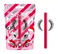 Zestawy kosmetyków damskich - NYX PROFESSIONAL MAKEUP FA LA LA L.A. LAND FEATHERY FLIRT LASH KIT SZTUCZNE RZĘSY + EYELINER 2W1 - miniaturka - grafika 1