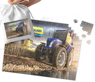 PUZZLE - TRAKTOR CIĄGNIK WZORY DLA MAŁYCH ROLNIKÓW 110EL + WORECZEK - Puzzle - miniaturka - grafika 1