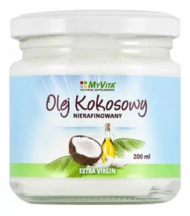 MYVITA Olej Kokosowy Nierafinowany 200ml - Witaminy i minerały dla sportowców - miniaturka - grafika 1