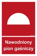 Systemy ekspozycyjne i znaki informacyjne - BC046 NAWODNIONY PION GAŚNICZY, PN - PŁYTA PCV 1MM; (250X370MM) - miniaturka - grafika 1