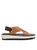 Sandały damskie - Badura Sandały BEKI-01W3-003 Brązowy - miniaturka - grafika 1