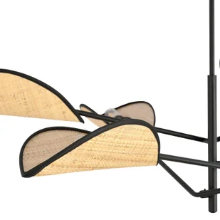 Emibig Vene lampa sufitowa 6-punktowa czarna/rattan 1160/6 1160/6 - Lampy sufitowe - miniaturka - grafika 6