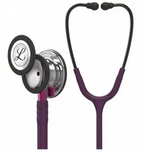 Stetoskop Littmann Classic III 5960 Stetoskop internistyczny Mirror-Finish, przewód śliwkowy, trzonek różowy, lira smoke - Urządzenia medyczne - miniaturka - grafika 1