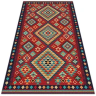Dywany zewnętrzne - Piękny dywan zewnętrzny Kolorowe trójkąty retro 60x90 cm - miniaturka - grafika 1