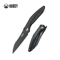 Noże - Nóż składany Kubey Barracuda Black Titanium, Black Coated M390 by Parsons Bladeworks (KB299B) - miniaturka - grafika 1
