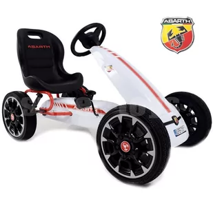 Gokart na pedały na licencji Abarth Biały - Jeździki dla dzieci - miniaturka - grafika 1