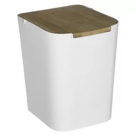 Kosze na śmieci - FENIKS Secret de Gourmet Biały kubeł na śmieci z bambusa mały do łazienki kosz na odpady kuchenne 5L 155924A - miniaturka - grafika 1