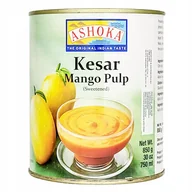 Koncentraty warzywne, przeciery - Pulpa mango Kesar słodzona Ashoka 850g - miniaturka - grafika 1