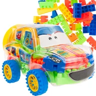 Klocki - ZESTAW KLOCKÓW W SAMOCHODZIKU AUTKO Z KLOCKAMI KLOCKI KREATYWNE - miniaturka - grafika 1