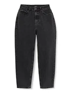 Spodnie damskie - VERO MODA Dżinsy damskie, Czarny/Aop: sprany, 31W / 28L - miniaturka - grafika 1