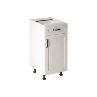 Szafka Dolna Stojąca 1 Drzwi 1 Szuflada D40S1 Prawa Royal Gała Meble Sosna Nordycka, Biały - Szafki kuchenne - miniaturka - grafika 1