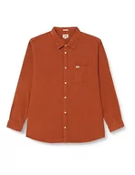 Koszulki męskie - Wrangler Koszulka męska, Leather Brown​, 4XL - miniaturka - grafika 1