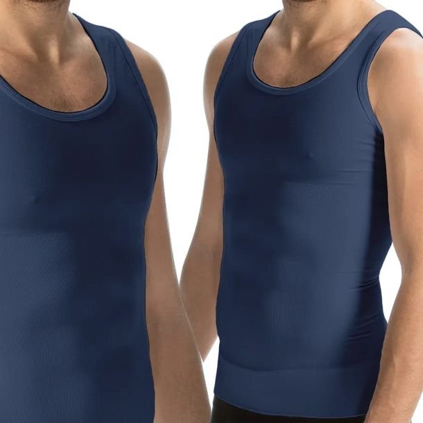 Podkoszulek na ramiączkach PODKOSZULKA MĘSKA gładka 100% BAWEŁNA - XL