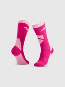 Skarpetki dla dzieci - 4F Skarpety narciarskie dziewczęce - różowe 38-40 - miniaturka - grafika 1