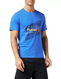Koszule męskie - Hurley Męska koszula M Evd Wsh Oao Slashed Ss niebieski niebieski (Signal Blue) XL DB3927G - grafika 1