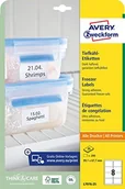 Etykiety do drukarek - AVERY Zweckform L7976-25 Etykiety zamrażarki (200 naklejek, 99,1 x 67,7 mm na A4, samoprzylepne, odporne na temperaturę i zamrażarkę etykiety samoprzylepne do zamrażarki, drukowane) 25 arkuszy, białe - miniaturka - grafika 1