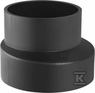 Łączniki, trójniki, kształtki - Redukcja (zwężka) PEHD 56x50 niesymetryczna krótka, kolor czarny (kanalizacja HDPE) - miniaturka - grafika 1