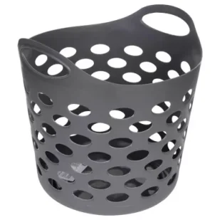 5five Simply Smart Kosz na pranie Flex szary 28 l - Kosze na bieliznę - miniaturka - grafika 1