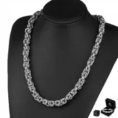 Naszyjniki męskie - Gruby Łańcuszek Srebrny Męski 8Mm Królewski Łańcuch Diamentowany + Gratis - inna (Inny) - miniaturka - grafika 1