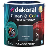 Farby wewnętrzne - Dekoral Satynowa farba lateksowa Clean&Color niespokojny ocean 2 5 l 00398977 - miniaturka - grafika 1