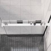 Akcesoria łazienkowe - vidaXL Półka ścienna do prysznica typu walk-in, biała, 100 cm - miniaturka - grafika 1