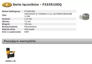 Gwoździe BOSTITCH F333R100Q, 3,33x100 mm, 4050 sztuk - Gwoździe - miniaturka - grafika 1
