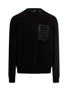 BOSS Green Bluza męska - Salbiq Mężczyźni czarny jednolity, S - Bluzy męskie - miniaturka - grafika 1