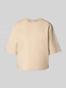 T-shirt z lampasami model ‘KATE’ - Koszulki i topy damskie - miniaturka - grafika 1