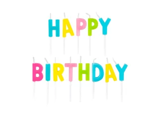 Świeczki pikery Happy Birthday - 13 szt. - Urodziny dziecka - miniaturka - grafika 1