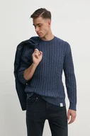 Swetry męskie - Pepe Jeans sweter bawełniany CHARLIE kolor granatowy lekki PM702453 - miniaturka - grafika 1