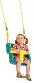 Place zabaw - Huśtawka ogrodowa dla dzieci - kubełkowa z pasami - turkusowa - miniaturka - grafika 1
