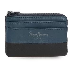 Pepe Jeans Dual Portfel Niebieski 11x7x1,5 cms Skóra, niebieski, Talla única, portmonetka - Portfele - miniaturka - grafika 1