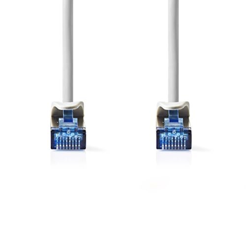 Nedis CAT6a kabel sieciowy - S/FTP - RJ45 Male - RJ45 Male - 3,00 m - Snagless - okrągły - LSZH - szary - etykieta