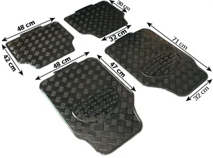 Dywaniki Samochodowe Alu Aluminiowe Czarne - Dywaniki samochodowe - miniaturka - grafika 1