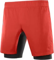 Spodnie sportowe damskie - Salomon Spodenki XA Twinskin Short Goji Berry C14950 - miniaturka - grafika 1