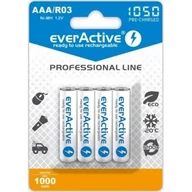 Ładowarki i akumulatory - EverActive R03/AAA 1000mAh Professional line opak 4 akumulatorki blister EVHRL03-1000 EVHRL03-1000 - miniaturka - grafika 1