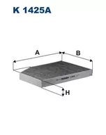 Filtry kabinowe - Filtron K 1425A FILTR PYŁKOWY KABINY WĘGLOWY BMW 3 18-, X3 17-, X4 18-, Z4 -18 K1425A - miniaturka - grafika 1