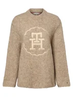 Swetry damskie - Tommy Hilfiger Sweter damski z dodatkiem alpaki Kobiety beżowy jednolity, M/L - miniaturka - grafika 1