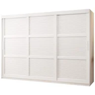 Szafy - Szafa przesuwna garderoba trzydrzwiowa do pokoju ŻALUZJA 250 czarna biała - miniaturka - grafika 1