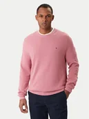 Swetry męskie - Tommy Hilfiger Sweter Essential MW0MW36347 Koralowy Regular Fit - miniaturka - grafika 1