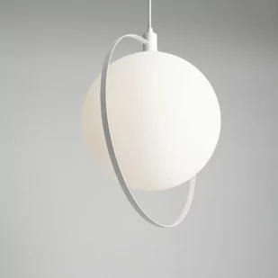 MLAMP Modernistyczna LAMPA wisząca 1049G ADX szklana OPRAWA kula ZWIS ball pierścień biały 1049G - Lampy sufitowe - miniaturka - grafika 1