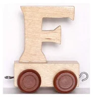 Pociągi dla dzieci - Small Foot Design Wagonik z literą F Alfabet - miniaturka - grafika 1