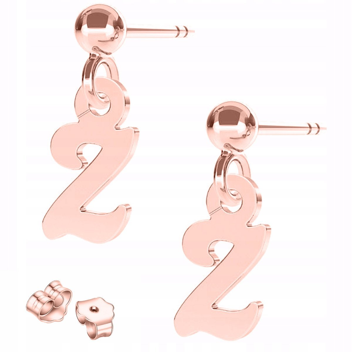 Kolczyki Pozłacane z Literkami Inicjały Letter Litery Literki Z SREBRO 925