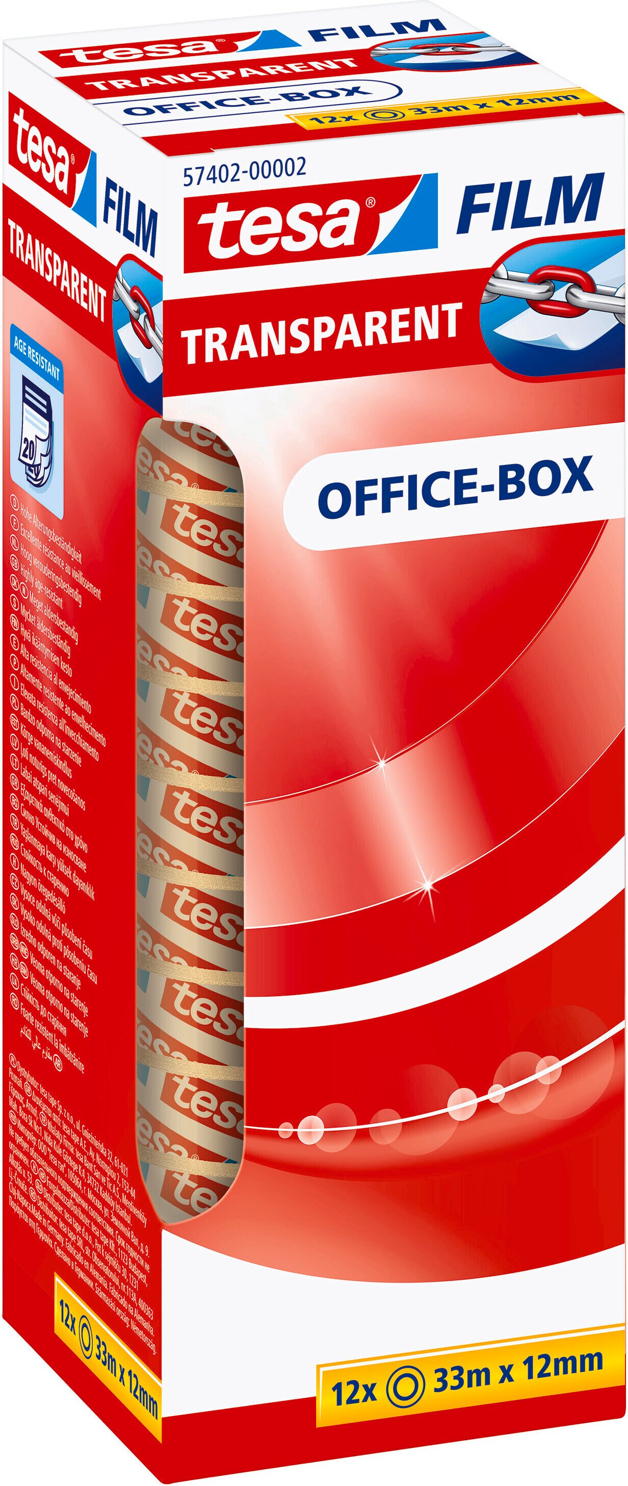 TESA tesafilm Office Box 12 Rollen 33m 12mm transparent 57402-00002-01