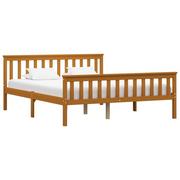 Łóżka - vidaXL Rama łóżka, miodowy brąz, lite drewno sosnowe, 160 x 200 cm - miniaturka - grafika 1