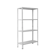 Szafy i regały magazynowe - Regał skręcany biały 4 półki 145 x 75 cm - miniaturka - grafika 1