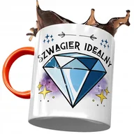 Kubki - Kubek Pomarańczowy Dla Szwagra Urodziny na Prezent z Nadrukiem ze Zdjęciem + Opakowanie na prezent (wzór 03) - miniaturka - grafika 1