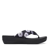 Klapki i japonki damskie - Clarks Arla Glison, Klapki Damskie, Czarny Wielu Tekstylia, 39 EU - miniaturka - grafika 1