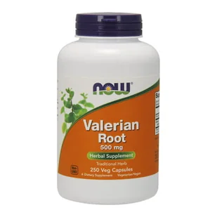 Now Foods Valerian Root 500 mg - 250 Capsules TT000509 - Suplementy naturalne - miniaturka - grafika 1